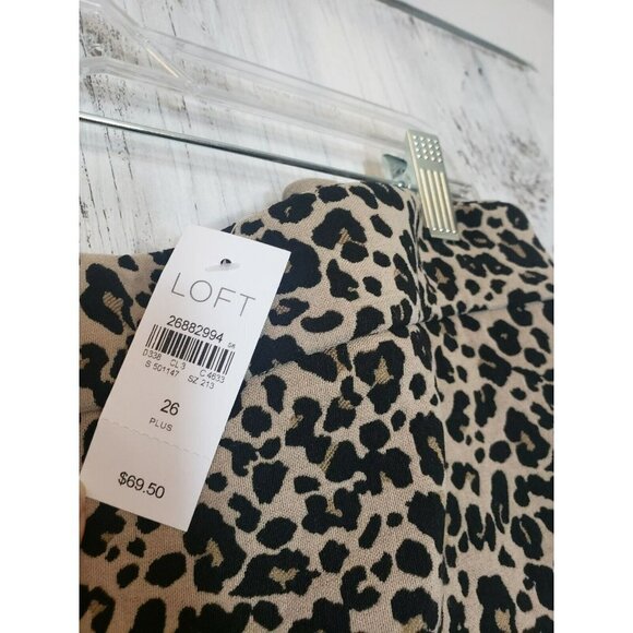 Loft Dressbarn Womens Skirt Wool, leopard animal print Size 26 plus New $69.50 - Picture 4 of 5